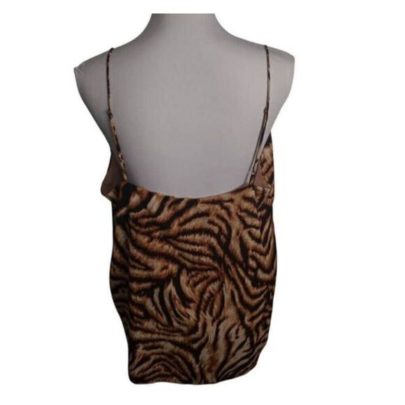 SOCIALITE ORANGE & BLACK TIGER PRINT CAMI SZ XL ADJUSTABLE STRAPS EUC. - Picture 4 of 6